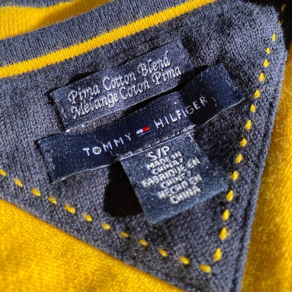 Tommy Hilfiger V-Neck Stripe Sweater (XS) - Picture 10 of 11